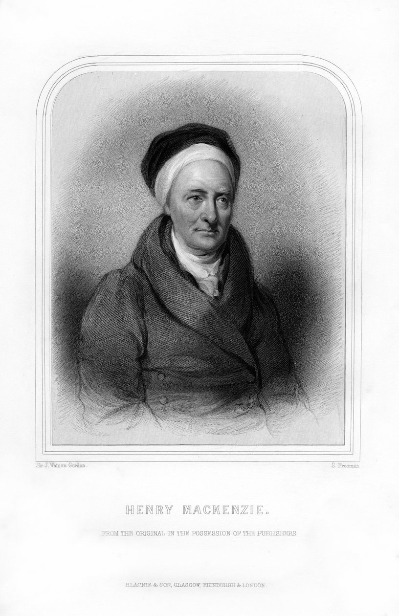 Henry Mackenzie, szkocki powieściopisarz i inny pisarz, 1870. autorstwa S. Freeman