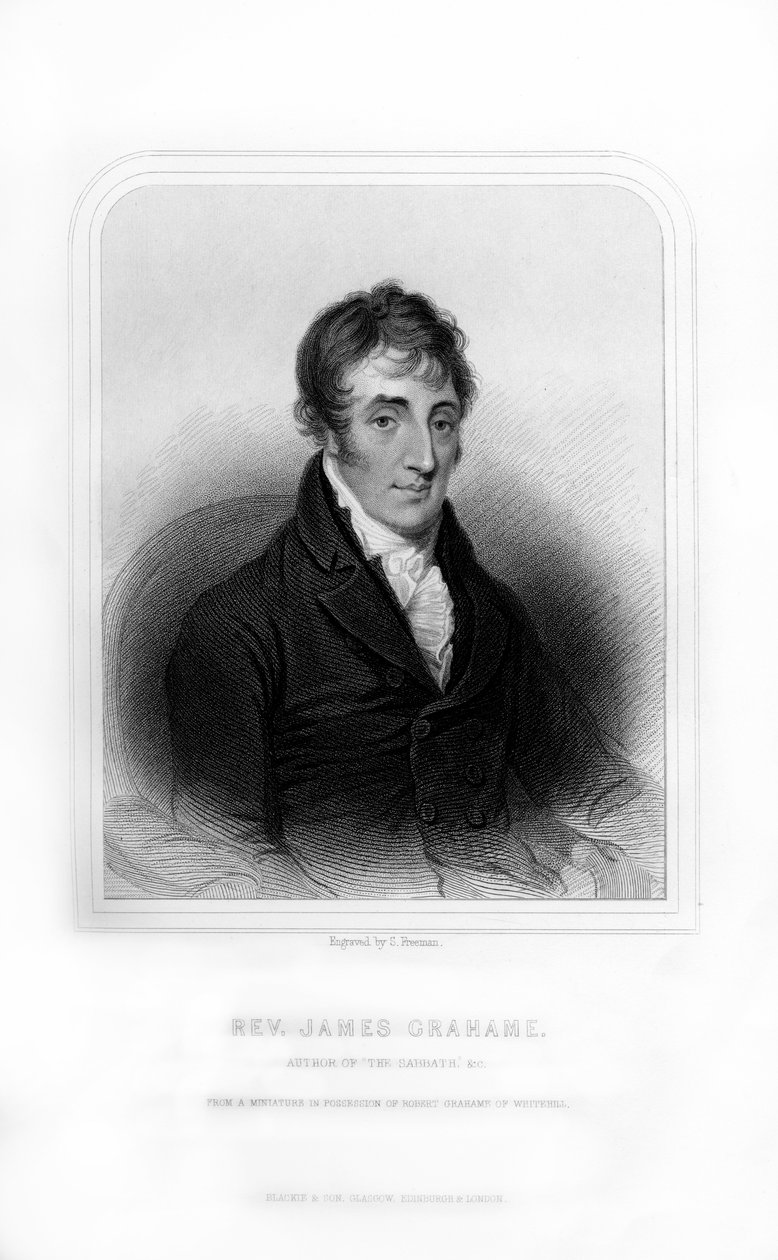 Wielebny James Grahame, szkocki poeta, 1870. autorstwa S. Freeman