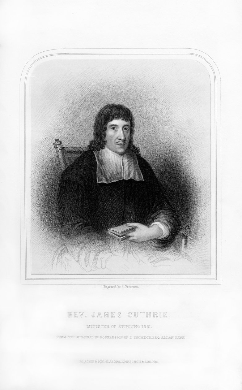 Wielebny James Guthrie, minister Stirling, 1661, 1870. autorstwa S. Freeman