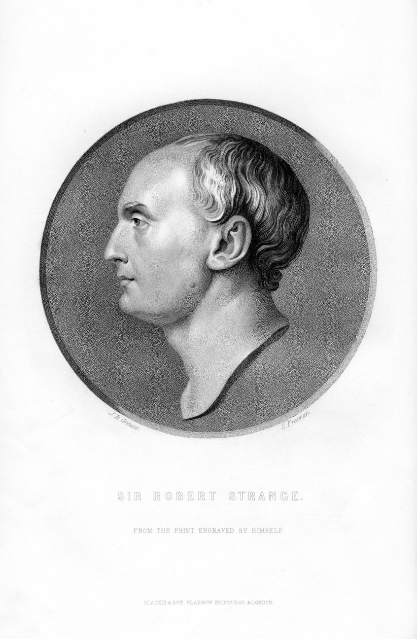 Sir Robert Strange, szkocki artysta, 1870 autorstwa S. Freeman