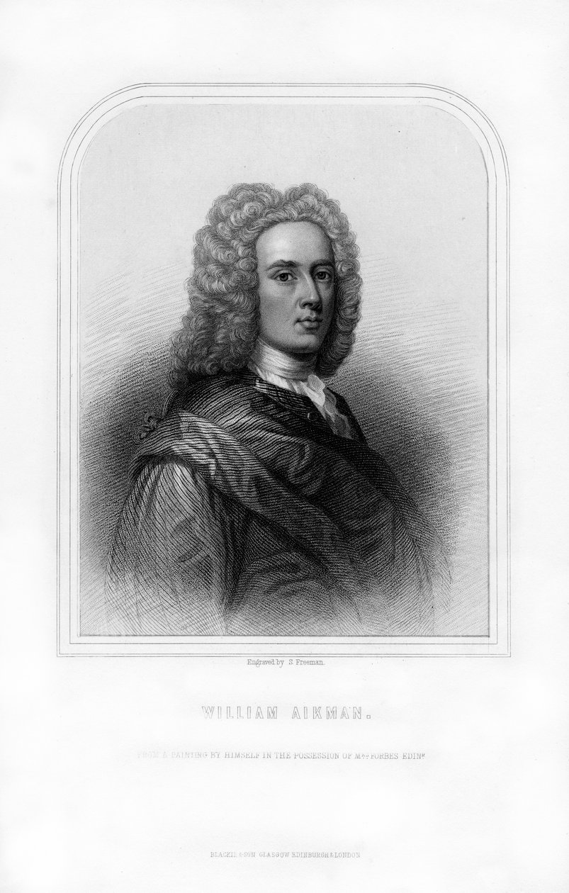 William Aikman, wybitny szkocki portrecista, 1870. autorstwa S. Freeman