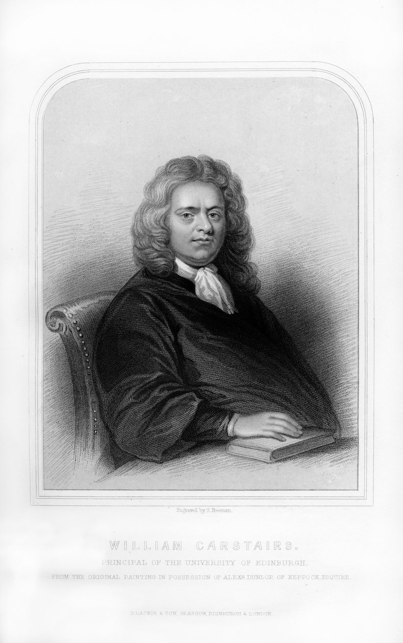 William Carstares, szkocki duchowny, 1870. autorstwa S. Freeman