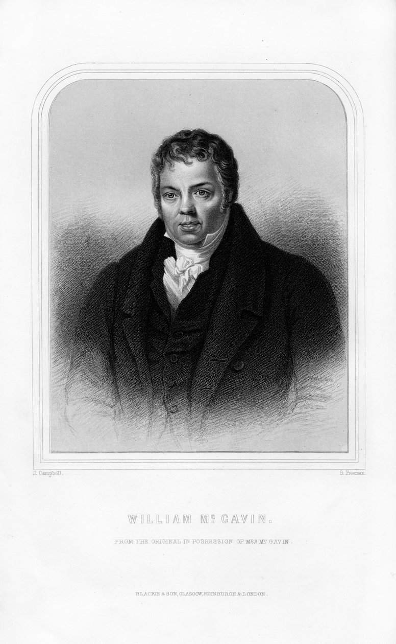 William McGavin, szkocki kontrowersyjny, 1870. autorstwa S. Freeman