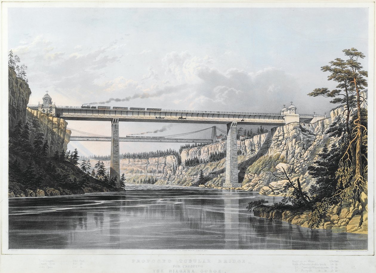 Grand Trunk Railway of Canada: Victoria Bridge, 1854 autorstwa S. Russell