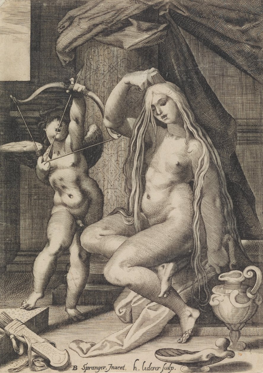Wenus i Kupidyn, 1571-1650. autorstwa Sadeler