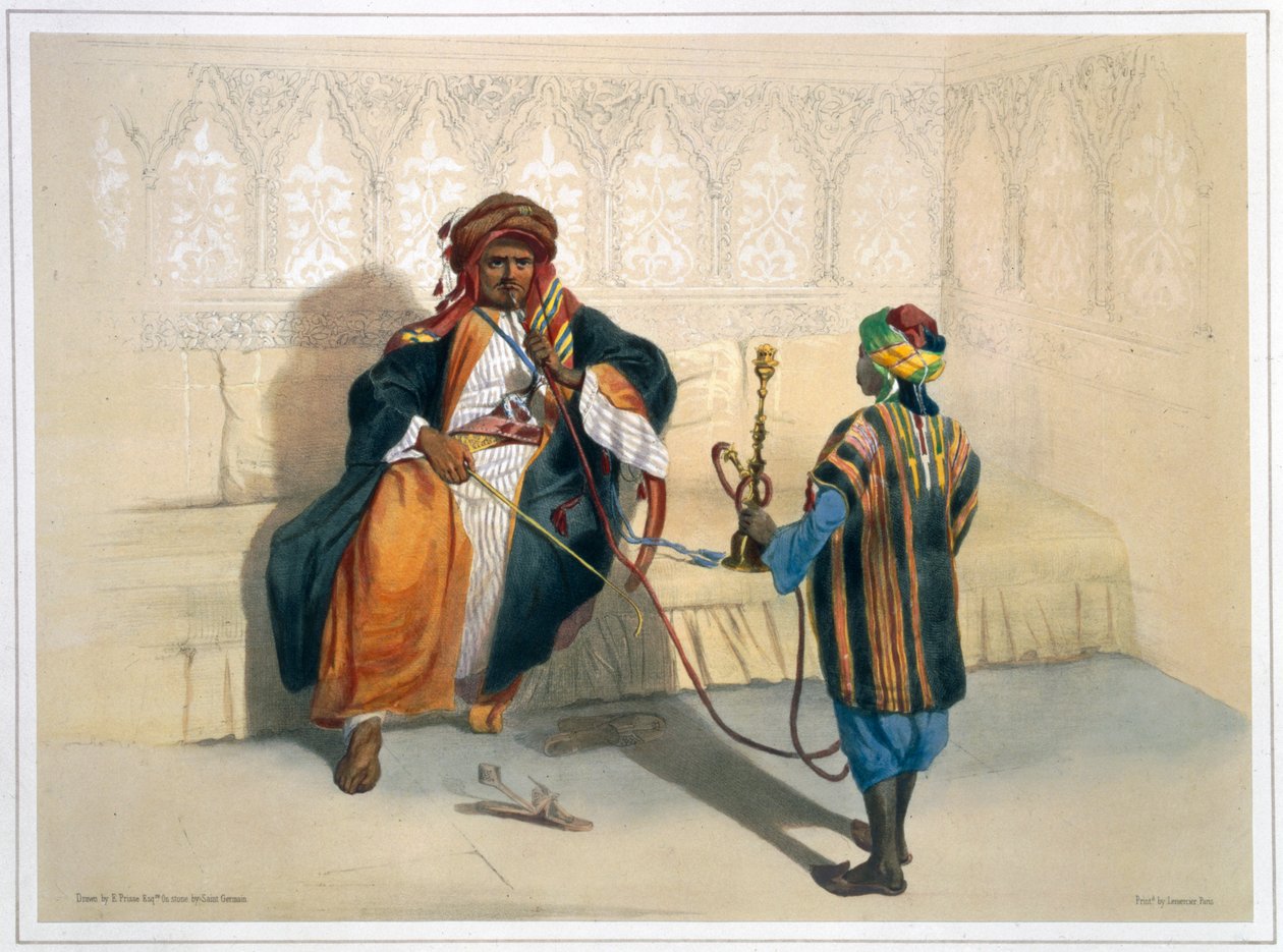 Arabski szejk palący, 1848 autorstwa Saint Germain