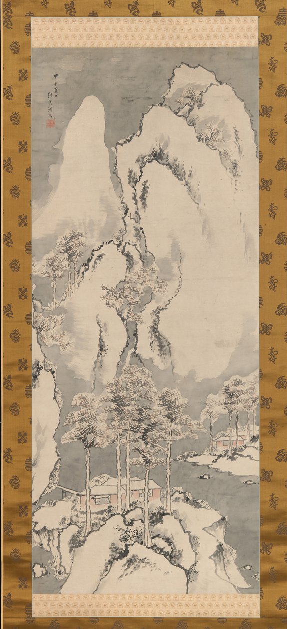 Śnieżny krajobraz, 1744. autorstwa Sakaki Hyakusen