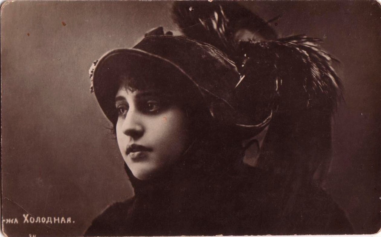 Vera Kholodnaya, rosyjska aktorka kina niemego, lata 1910. autorstwa Sakharov and Orlov