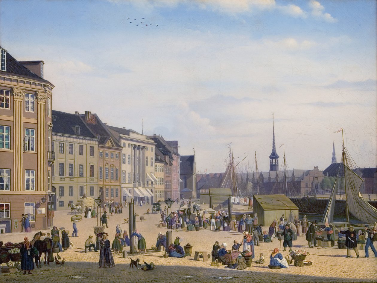 Højbro Plads, rynek w Kopenhadze autorstwa Sally Henriques
