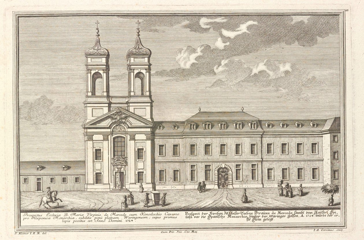 Szpital Hiszpański i kościół Santa Maria de Mercede autorstwa Salomon Kleiner