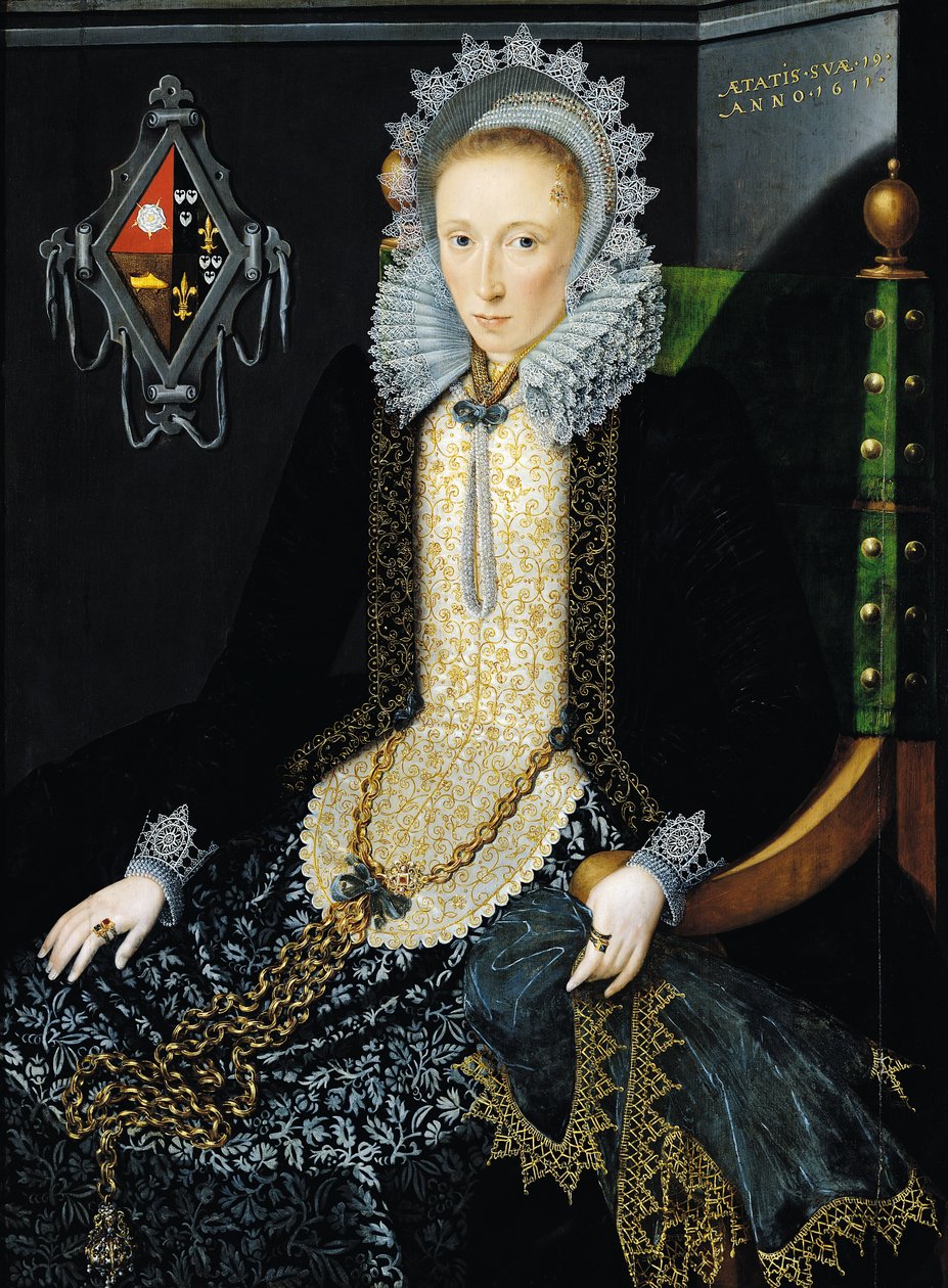 Portret Adriany van Nesse, 1611 (para z 190374) autorstwa Salomon Mesdach