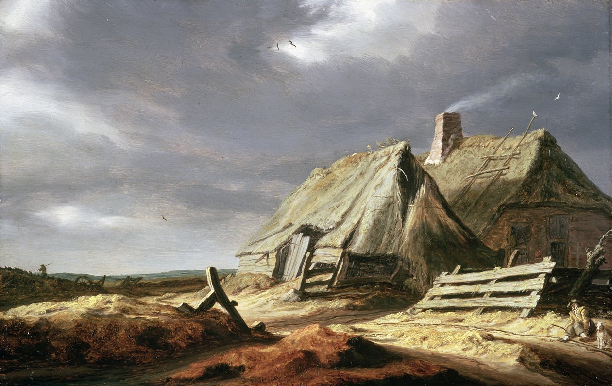 Budynki gospodarcze w krajobrazie, ok. 1625-28 autorstwa Salomon van Ruisdael or Ruysdael