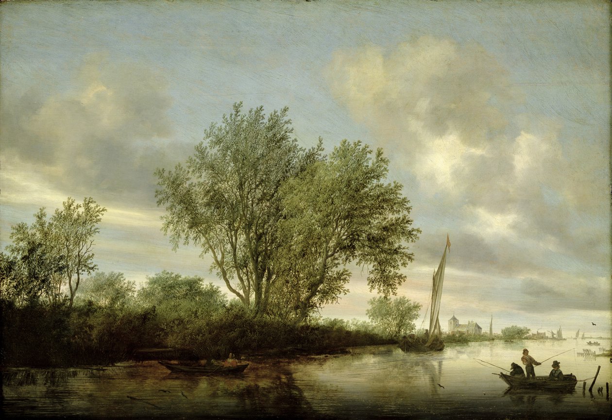 Krajobraz rzeczny, 1645 autorstwa Salomon van Ruisdael or Ruysdael