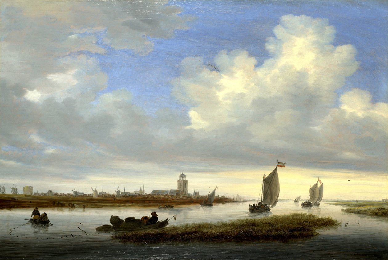 Widok Deventer widziany z północnego zachodu autorstwa Salomon van Ruisdael or Ruysdael