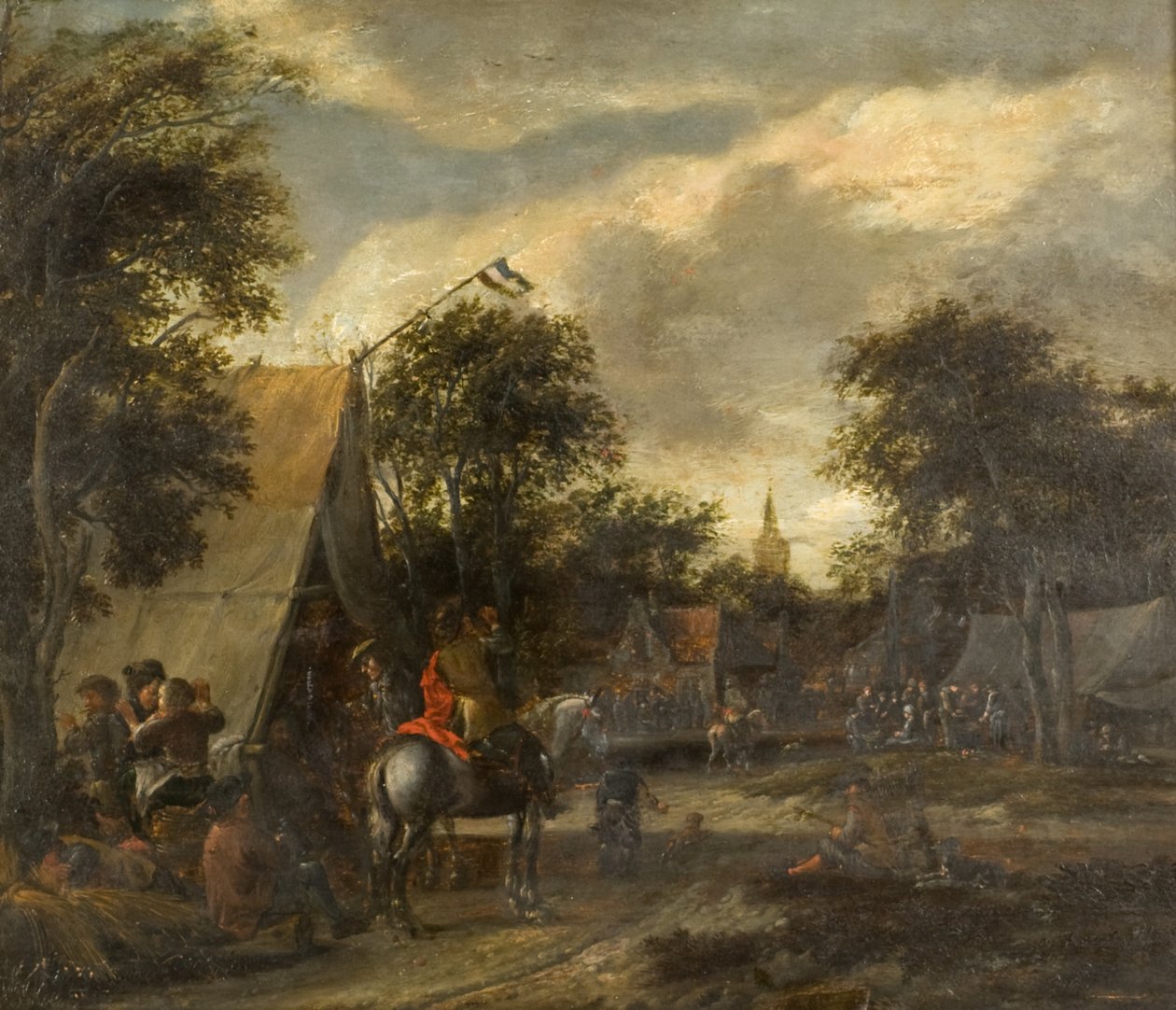 Kermesse Wiejskie (olej na panelu) autorstwa Salomon (follower of) Rombouts