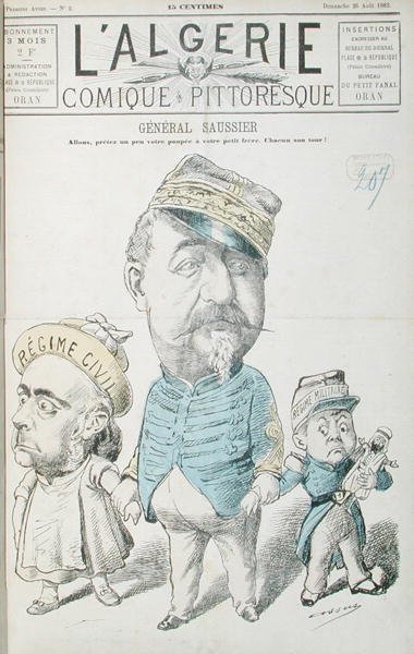 Karykatura generała Felixa Gustave