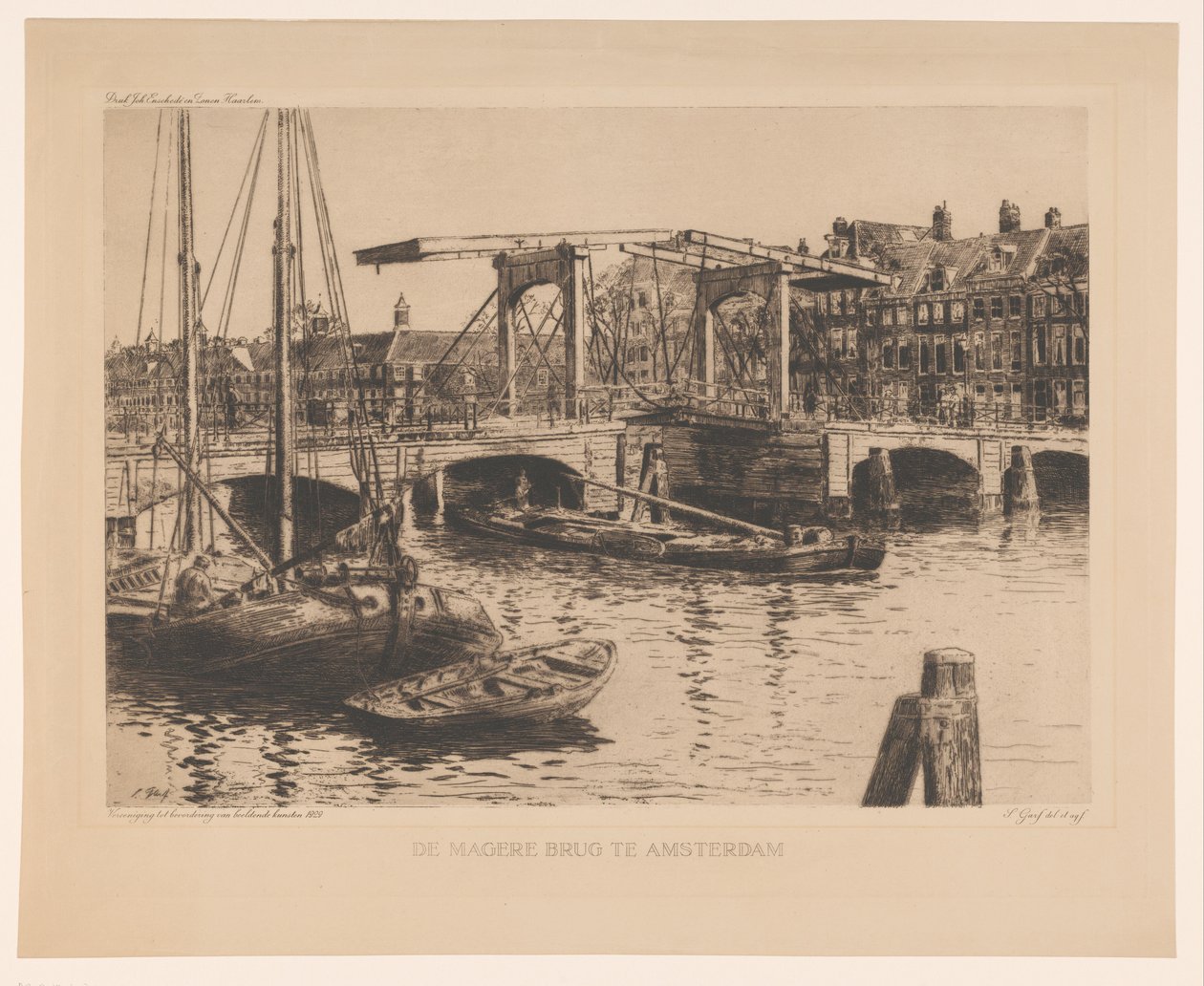 Chudy most w Amsterdamie (oryginalny tytuł na obiekcie) autorstwa Salomon Garf