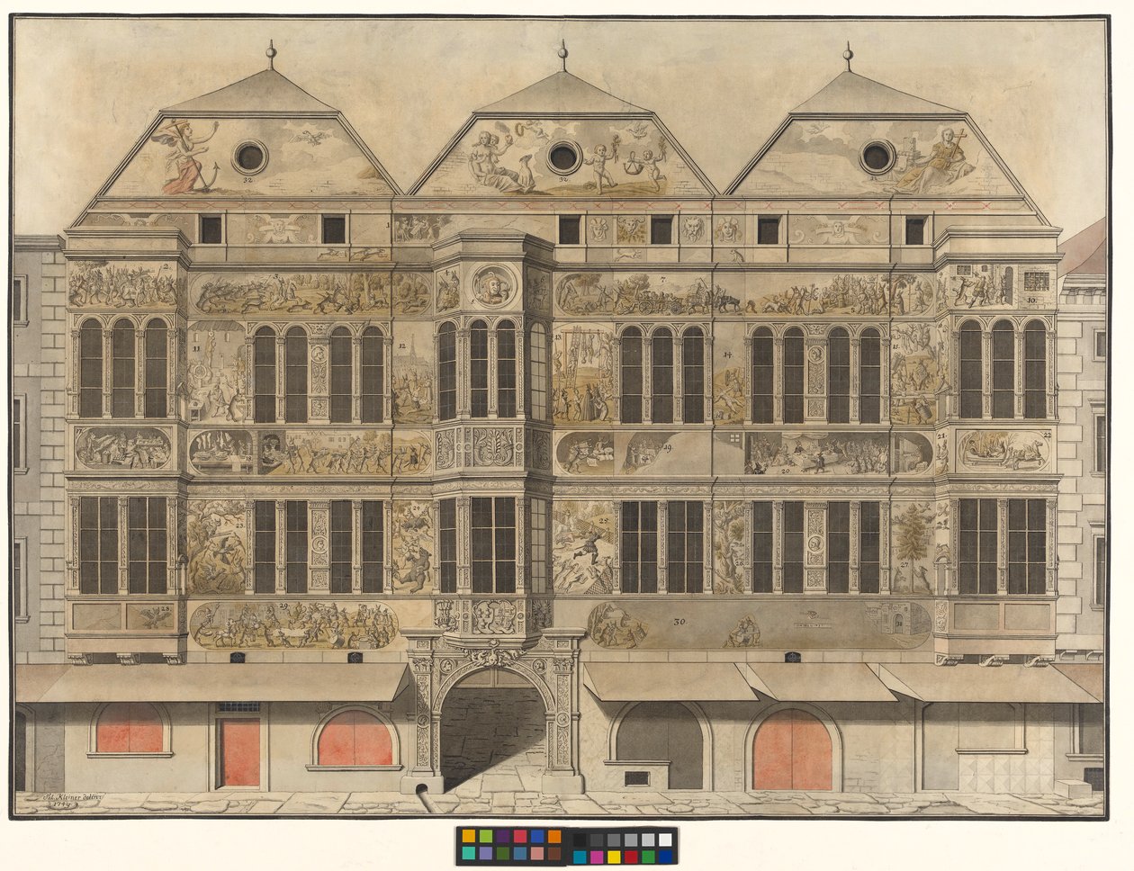 Hasenhaus przy Kärntner Straße autorstwa Salomon Kleiner