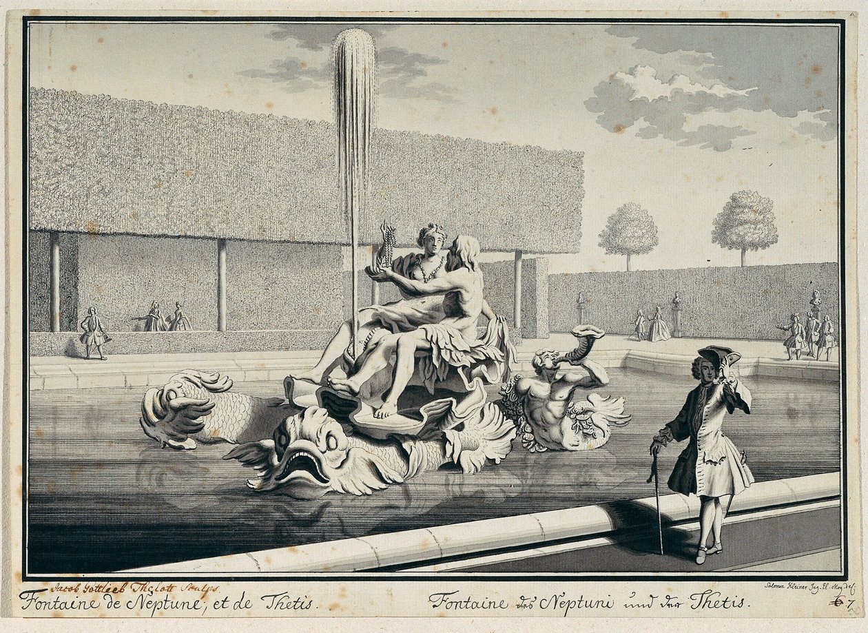 Neptun i Tetyda autorstwa Salomon Kleiner