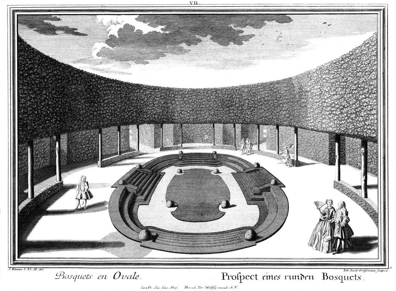 Prospekt okrągłego bosquetu autorstwa Salomon Kleiner