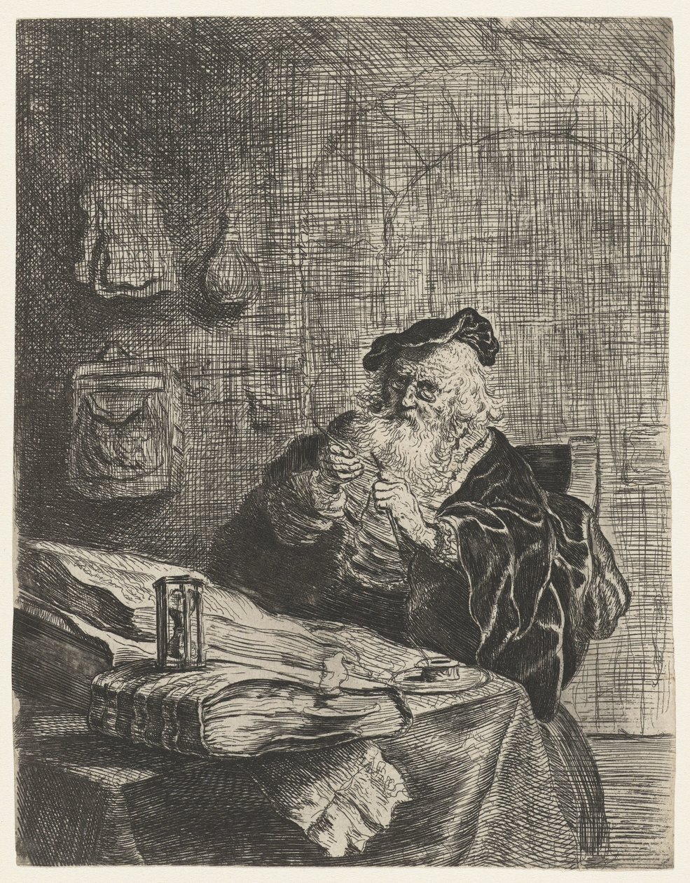 Mężczyzna z scyzorykiem autorstwa Salomon Koninck (attributed to)