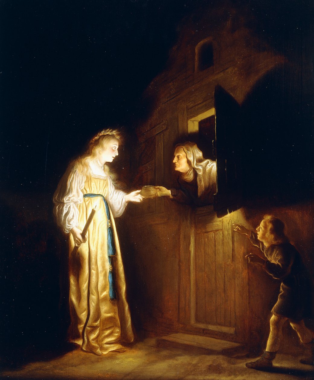 Naśmiewanie się z Ceres, 1645 autorstwa Salomon Koninck