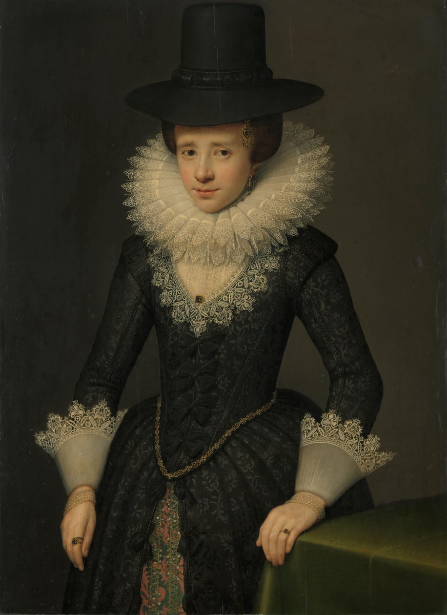 Portret Anny Boudaen Courten (1599-1622) autorstwa Salomon Mesdach (attributed to)