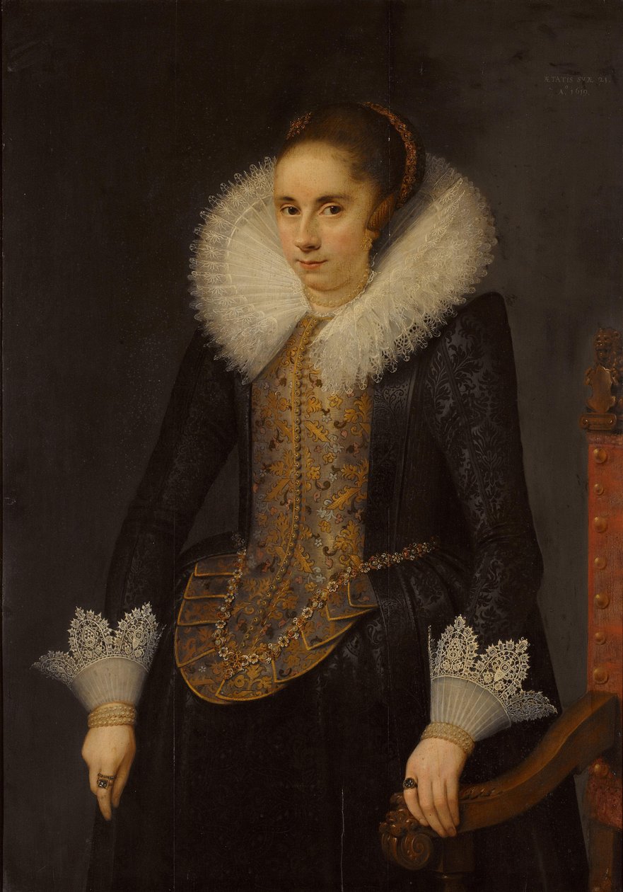 Portret Cathariny Fourmenois (1598-1665) autorstwa Salomon Mesdach (attributed to)