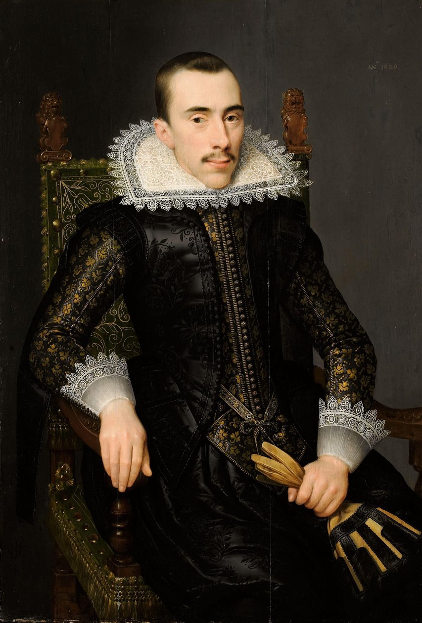 Portret mężczyzny, prawdopodobnie Walterus Fourmenois (1596-1653) autorstwa Salomon Mesdach (attributed to)