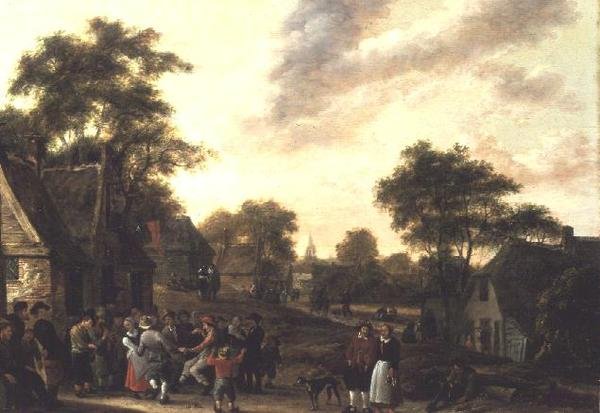 Płonący chłop autorstwa Salomon Rombouts