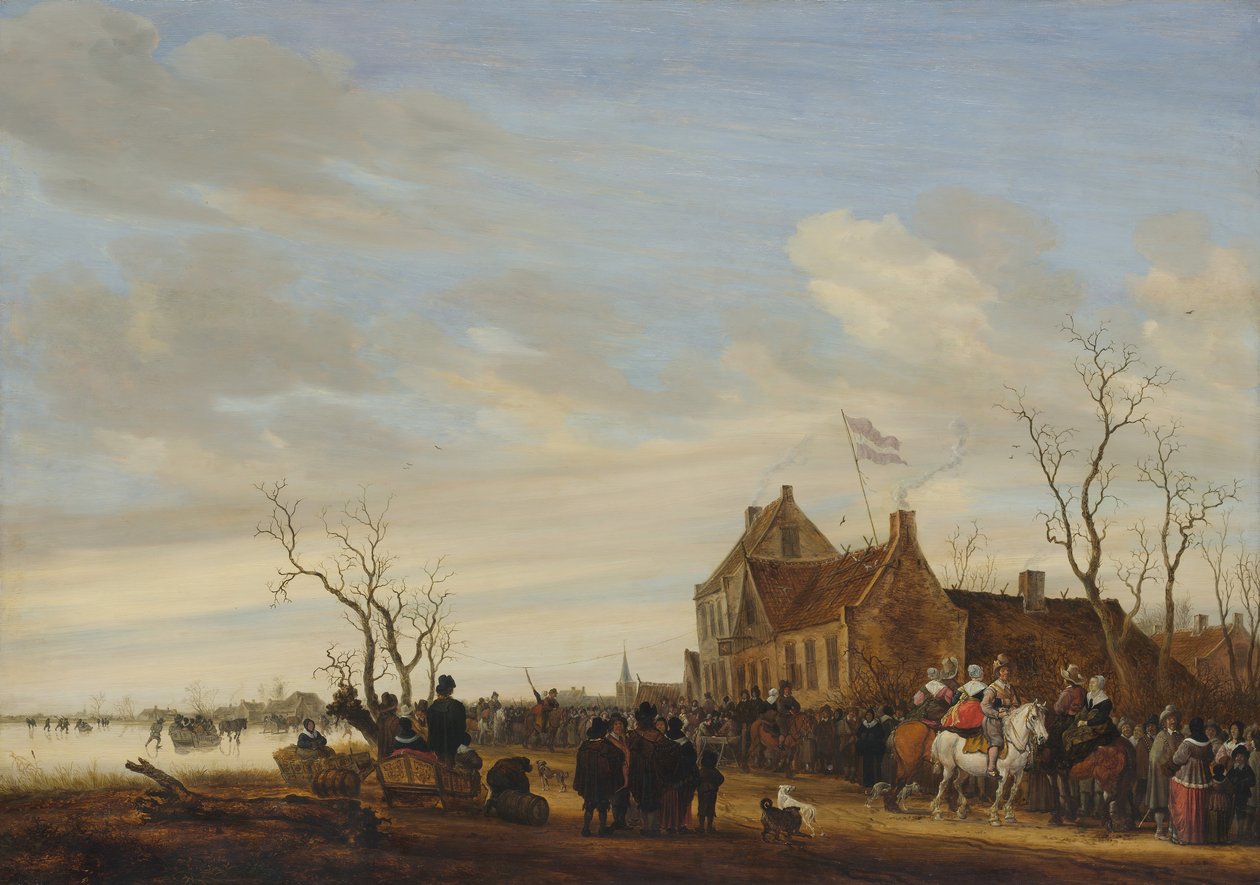 Rysowanie węgorza, początek lat pięćdziesiątych XVII wieku. autorstwa Salomon Ruysdael