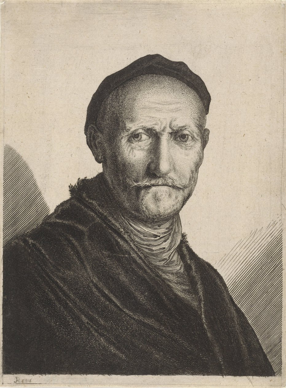 Portret starszego mężczyzny z beretem na głowie autorstwa Salomon Savery