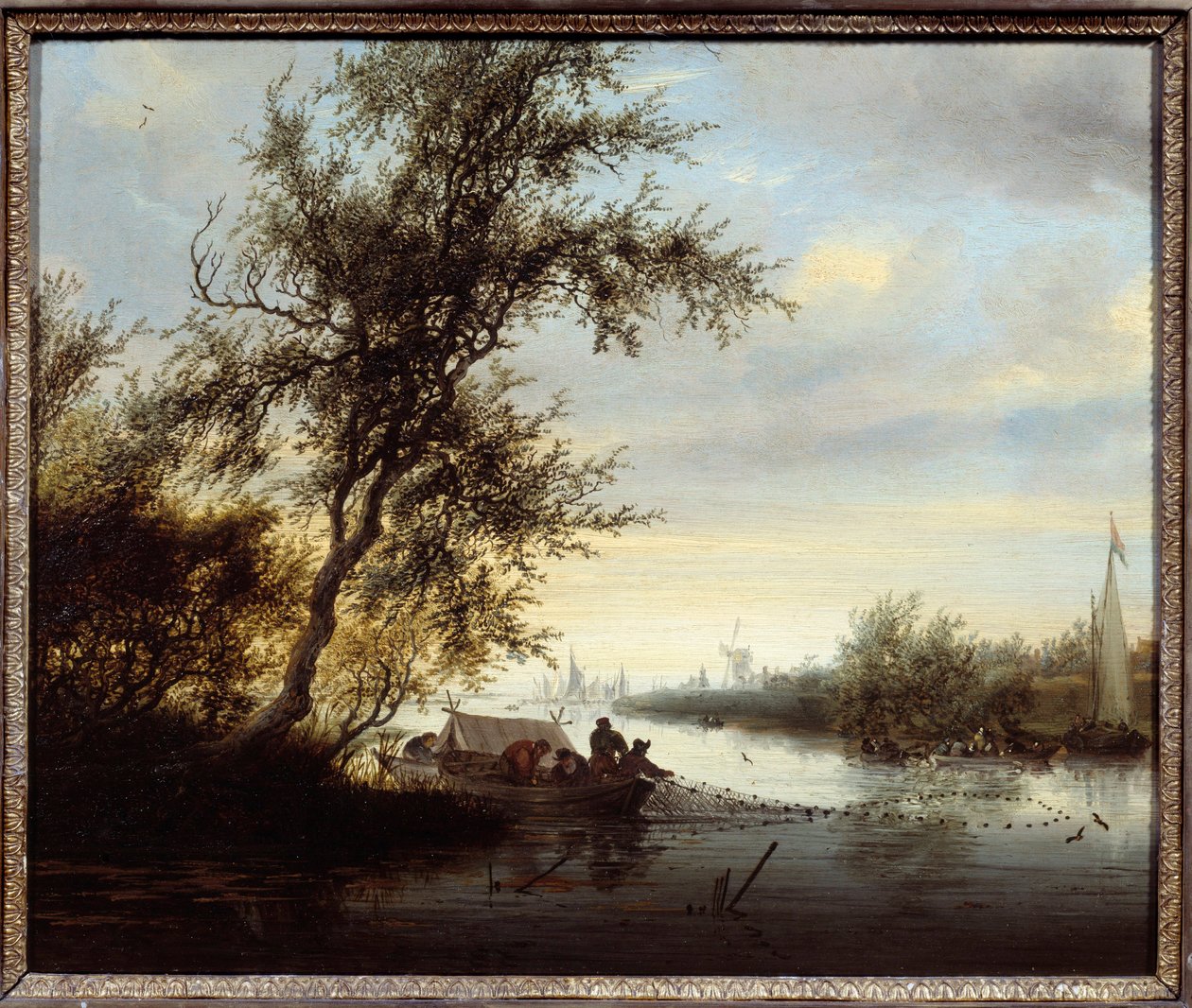 Siostry w łodzi Obraz Solomona Van Ruisdaela (Ruysdael) (1600-1670) (ec.flam.) XVII w. Compiegne, muzeum zamkowe autorstwa Salomon van Ruisdael or Ruysdael