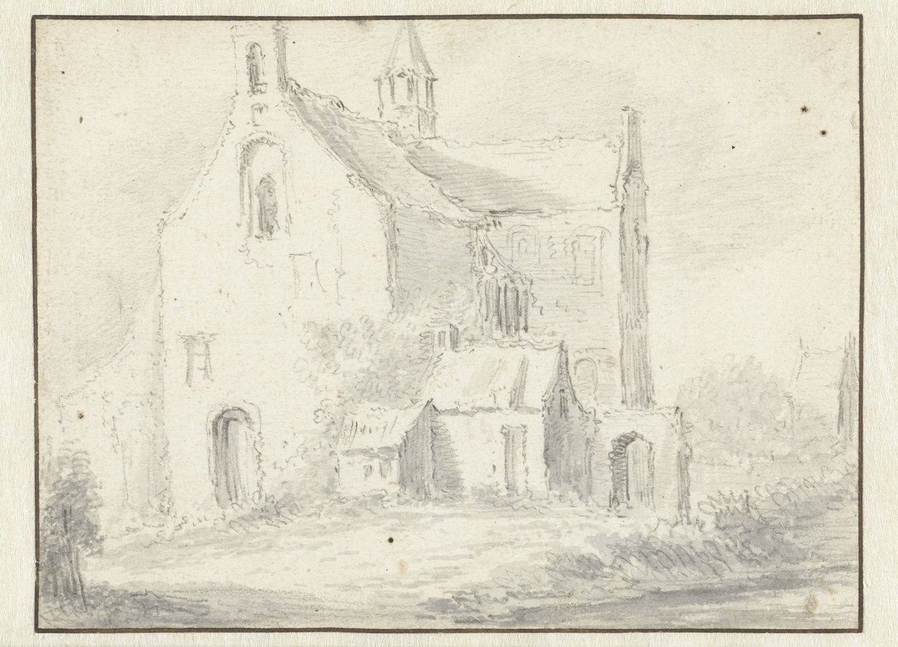 Kościół romański autorstwa Salomon van Ruysdael (possibly)