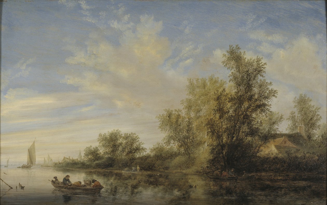 Krajobraz rzeki autorstwa Salomon van Ruysdael
