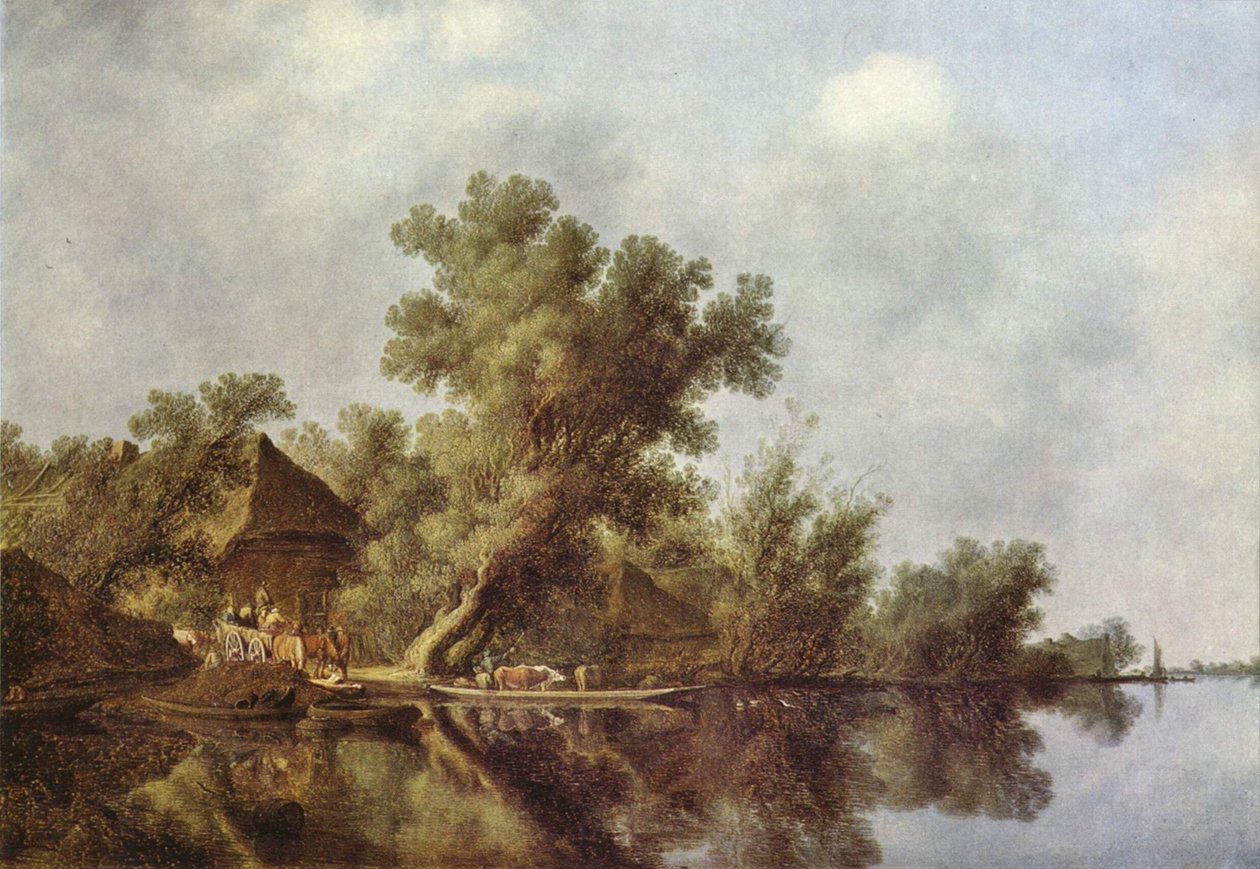 Krajobraz rzeczny autorstwa Salomon van Ruysdael