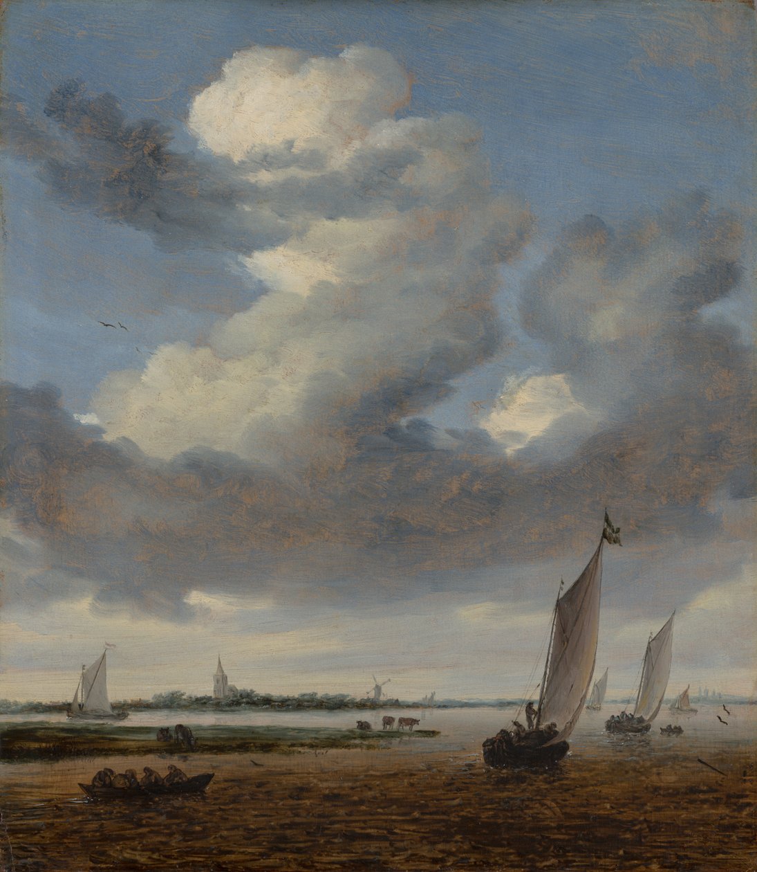 Widok na Beverwijk od strony Wijkermeer autorstwa Salomon van Ruysdael
