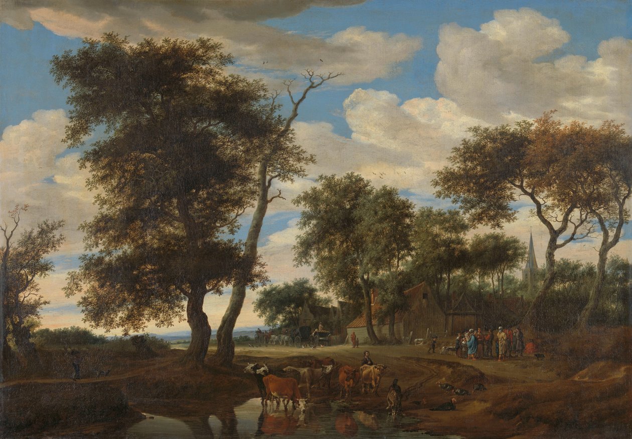 Widok wsi autorstwa Salomon van Ruysdael