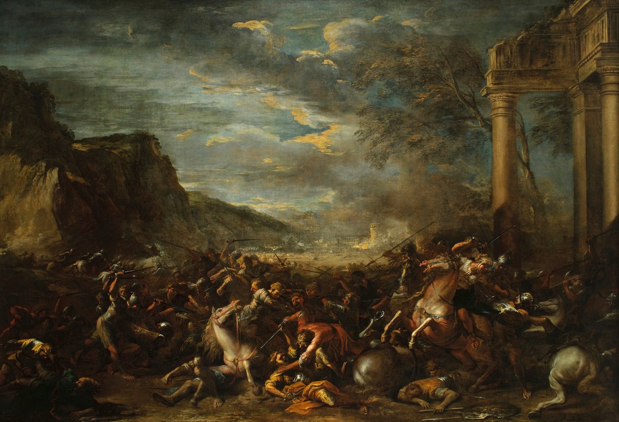 Bitwa kawalerii autorstwa Salvator Rosa