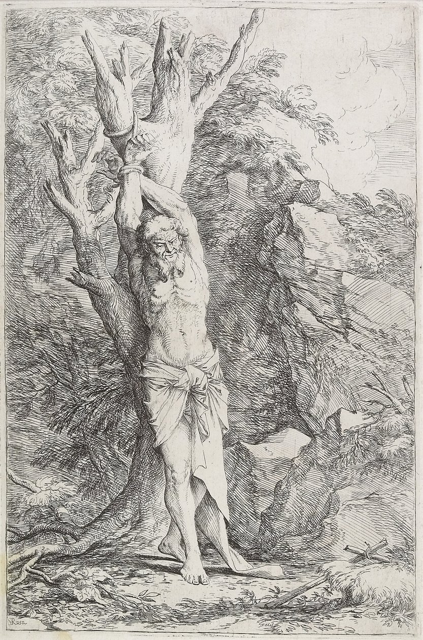 Albert, (cierpiący z powodu pokuty), 1662-1663 autorstwa Salvator Rosa