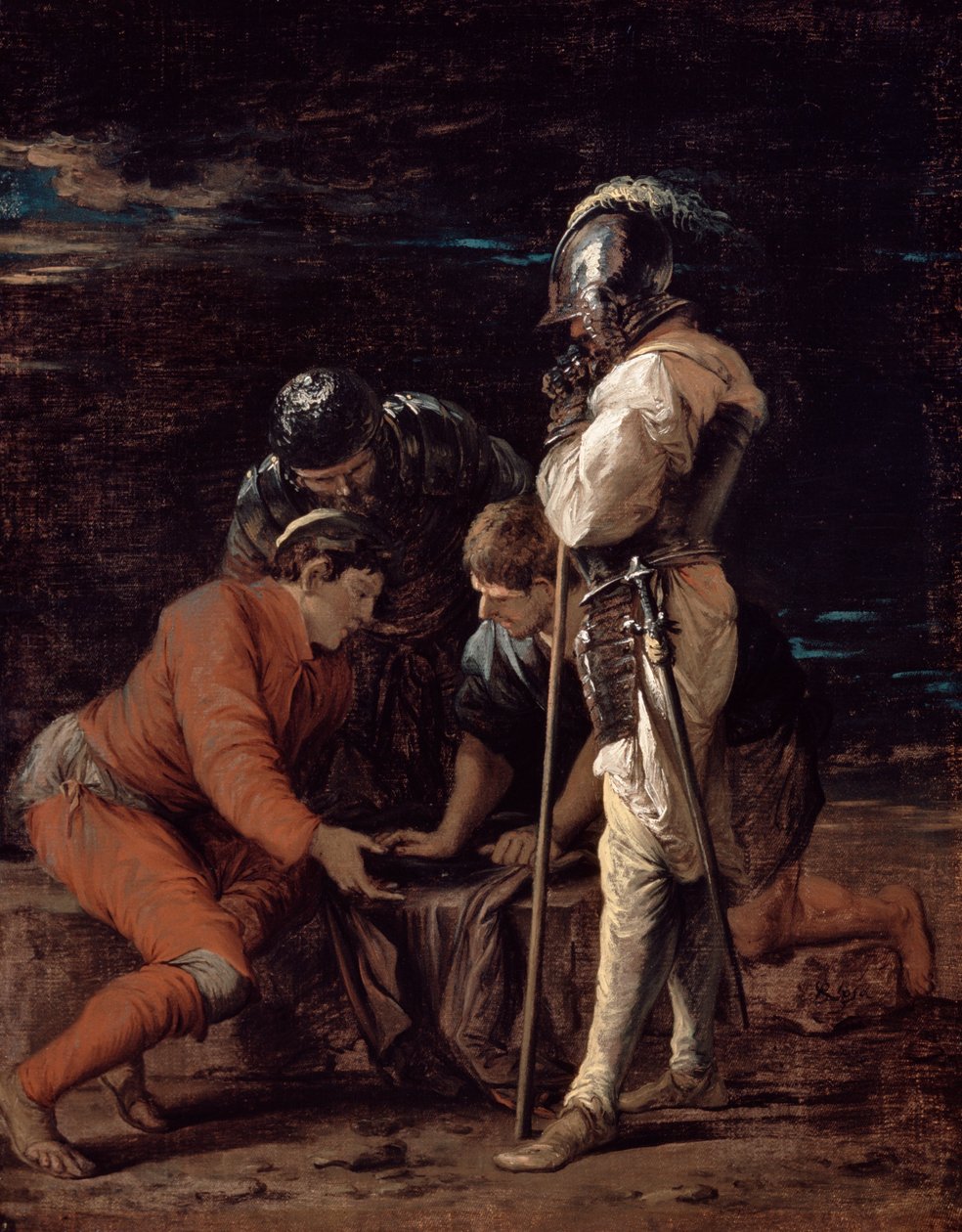 Żołnierze hazardu autorstwa Salvator Rosa