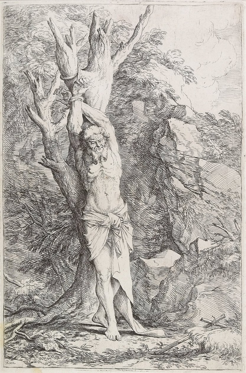 Albert (odprawiający dobrowolną pokutę) autorstwa Salvator Rosa