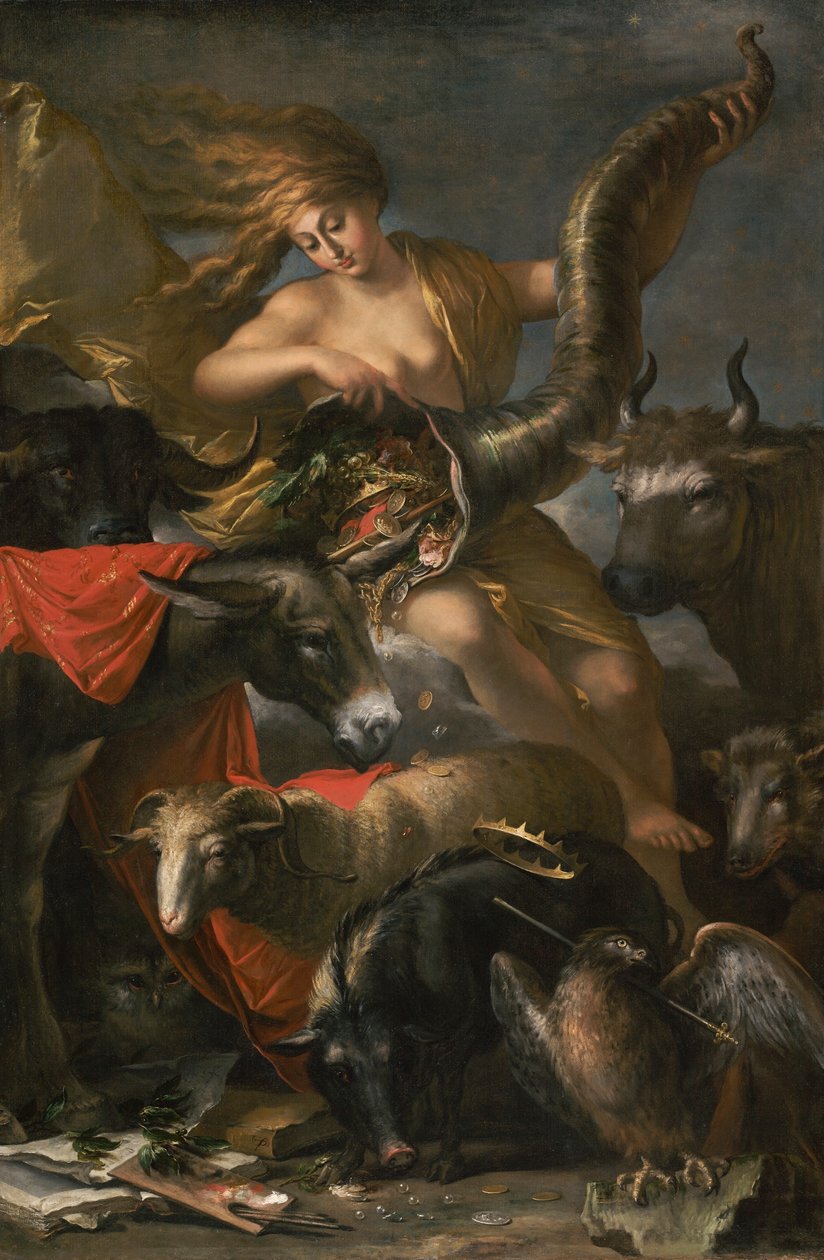Alegoria fortuny, ok. 1658-9 autorstwa Salvator Rosa