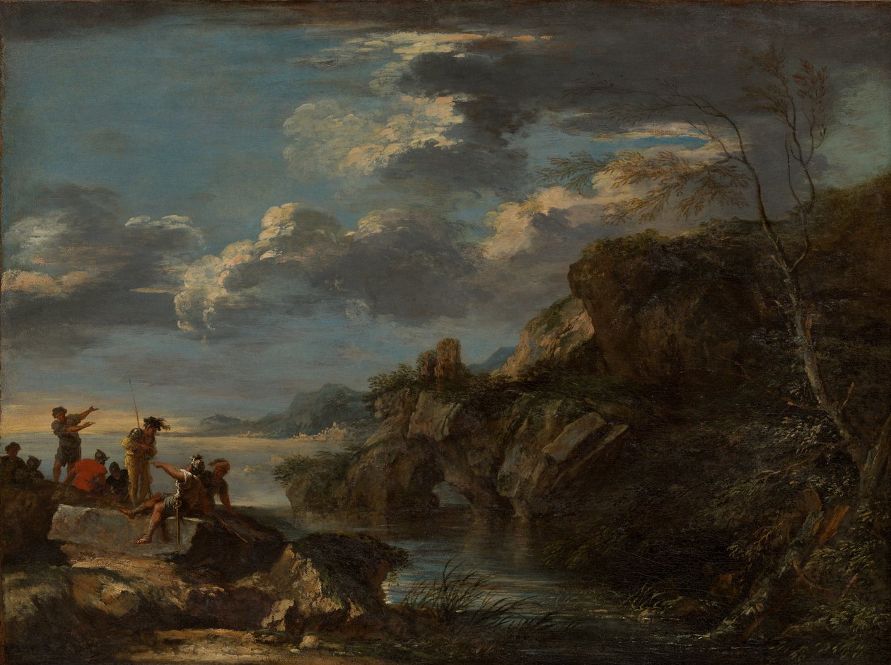 Bandyci na Skalistym Wybrzeżu, 1655-60. autorstwa Salvator Rosa