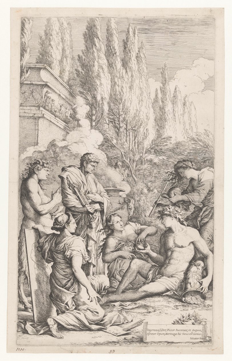 Geniusz van Salvator Rosa autorstwa Salvator Rosa