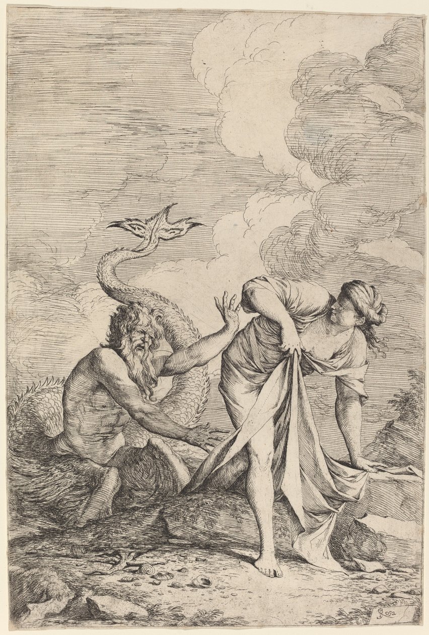 Glaukus i Scylla autorstwa Salvator Rosa