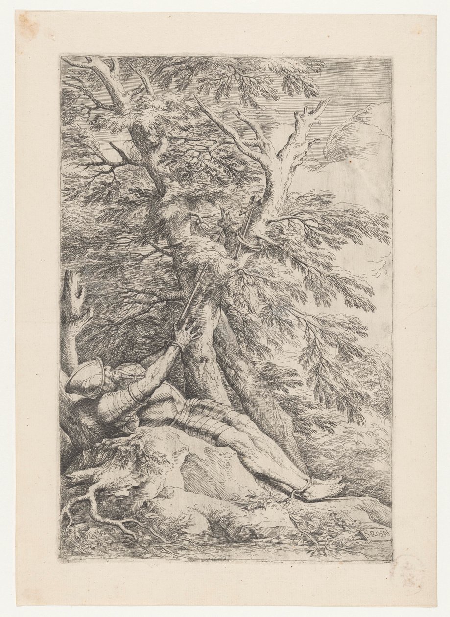Święty Wilhelm z Malevalu autorstwa Salvator Rosa