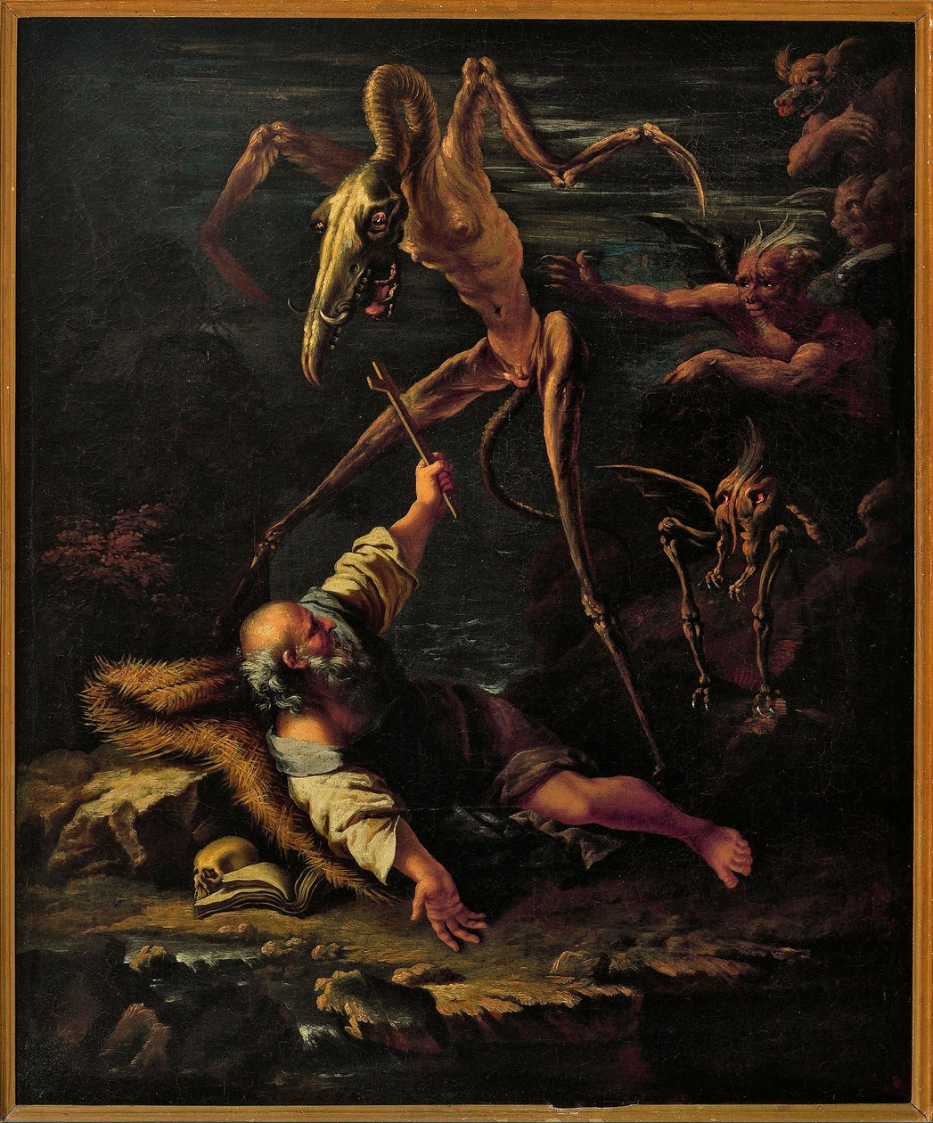 Włochy, Coldirodi, Kuszenie św. Antoniego autorstwa Salvator Rosa