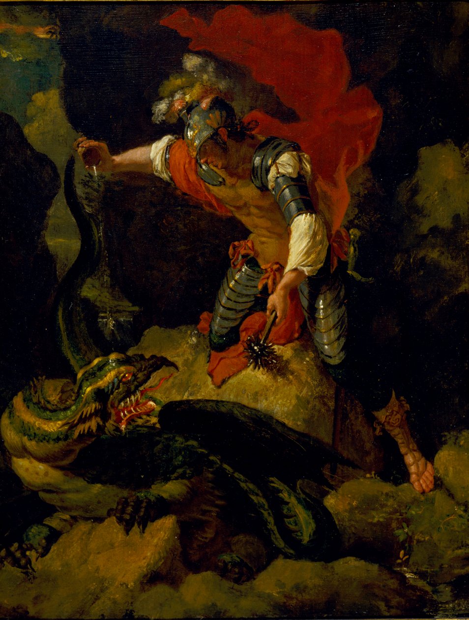 Jazon zatruwający smoka autorstwa Salvator Rosa
