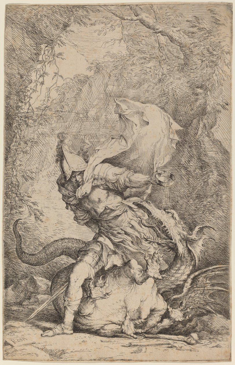 Jazon i smok autorstwa Salvator Rosa